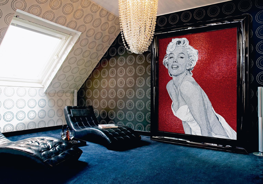 Tranh treo tường mosaic tái hiện diva huyền thoại Marilyn Monroe