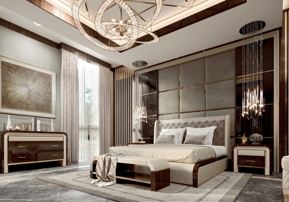 Thiết kế nội thất phòng ngủ phong cách tân cổ điển đẹp, sang trọng