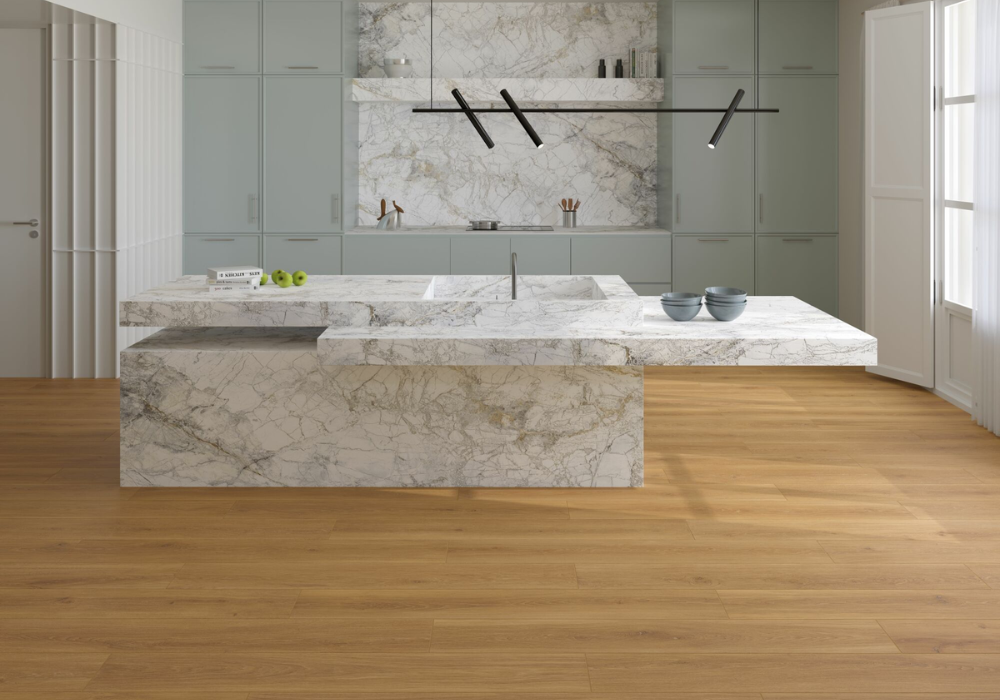 Ứng dụng làm worktop của gạch vân đá marble