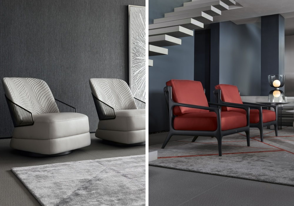 Các thiết kế armchair độc đáo bổ sung vẻ đẹp sang trọng và chức năng vào không gian phòng khách