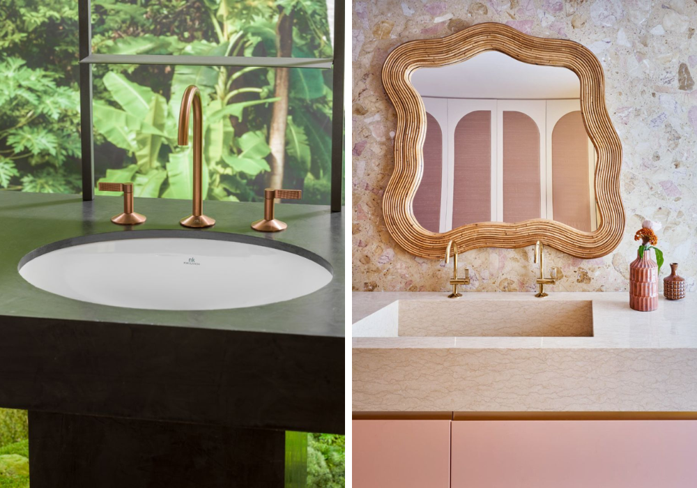 Thiết kế lavabo âm mang đến vẻ đẹp tinh tế cho phòng tắm