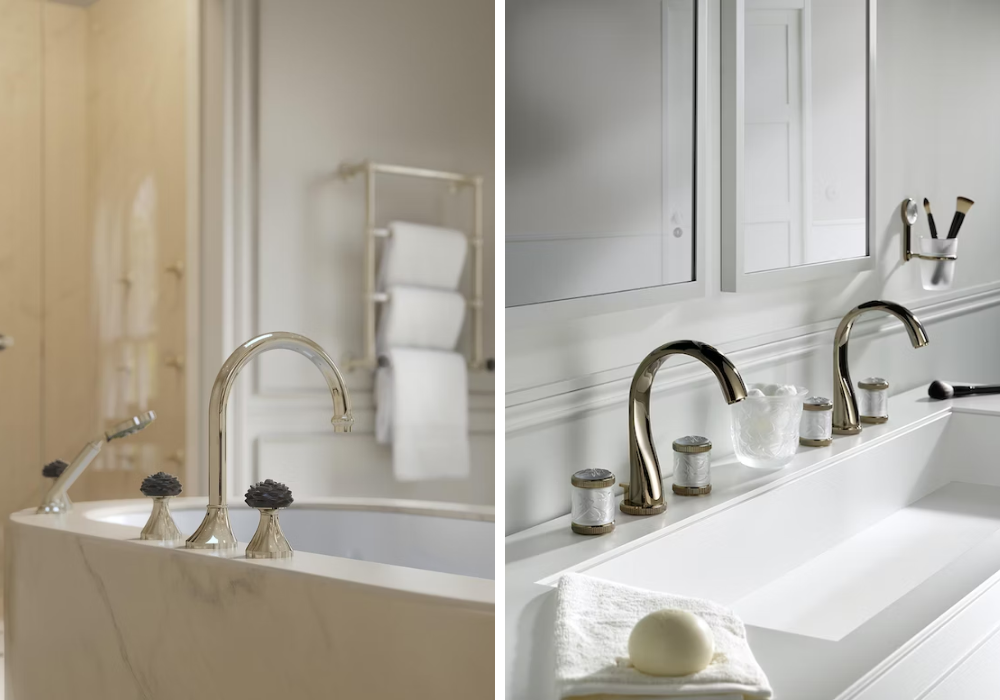 Thiết kế vòi rửa cổ điển, nghệ thuật mang vẻ đẹp thanh lịch vào nhà tắm