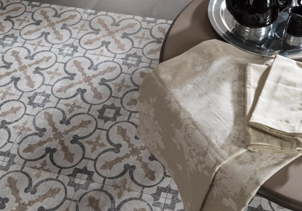 Mẫu gạch bông ceramic tái hiện chân thực vẻ đẹp cổ điển được chế tác thủ công của gạch men