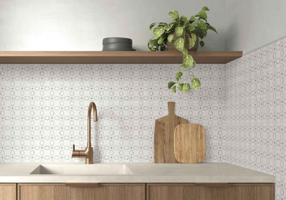 Gạch bông porcelain có xương gạch được làm từ porcelain
