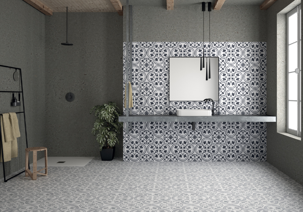 Gạch trang trí chống trơn, mang đến vẻ đẹp thẩm mỹ độc đáo cho phòng tắm