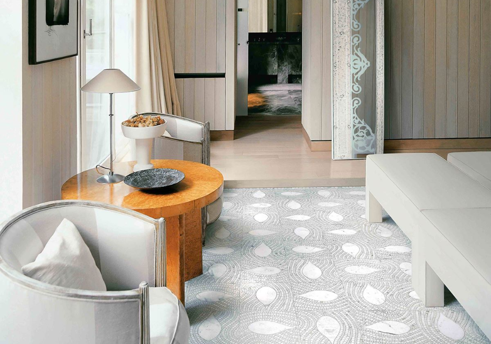Gạch mosaic mang đến hơi thở cổ điển, nghệ thuật cho phòng khách