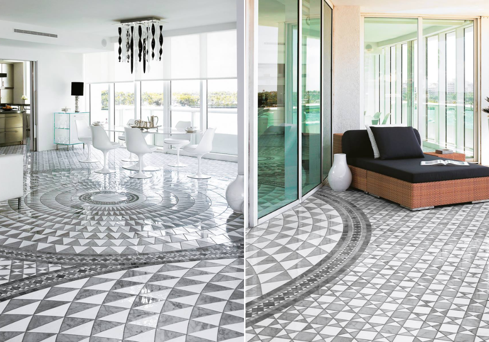 Gạch mosaic lát nền độc đáo, nghệ thuật