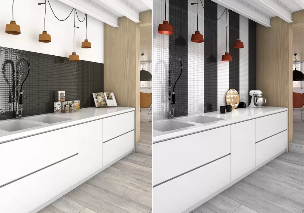 Gạch mosaic dễ dàng vệ sinh, lau chùi
