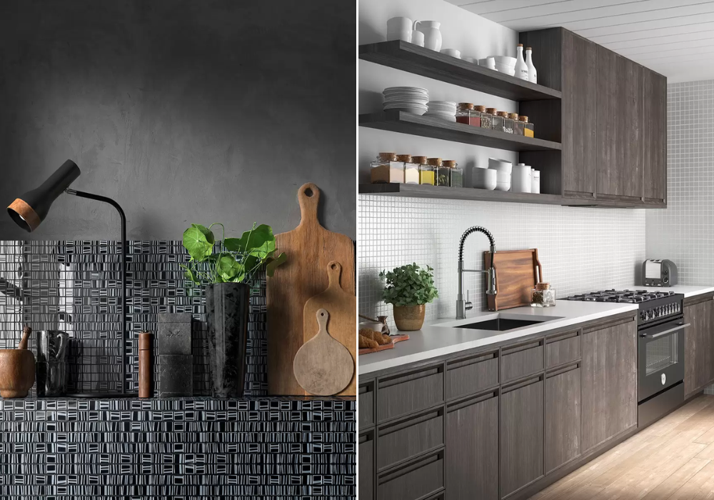 Gia chủ cần lưu ý về kích thước và hình dáng gạch khảm để chọn được mẫu gạch phù hợp cho phòng bếp