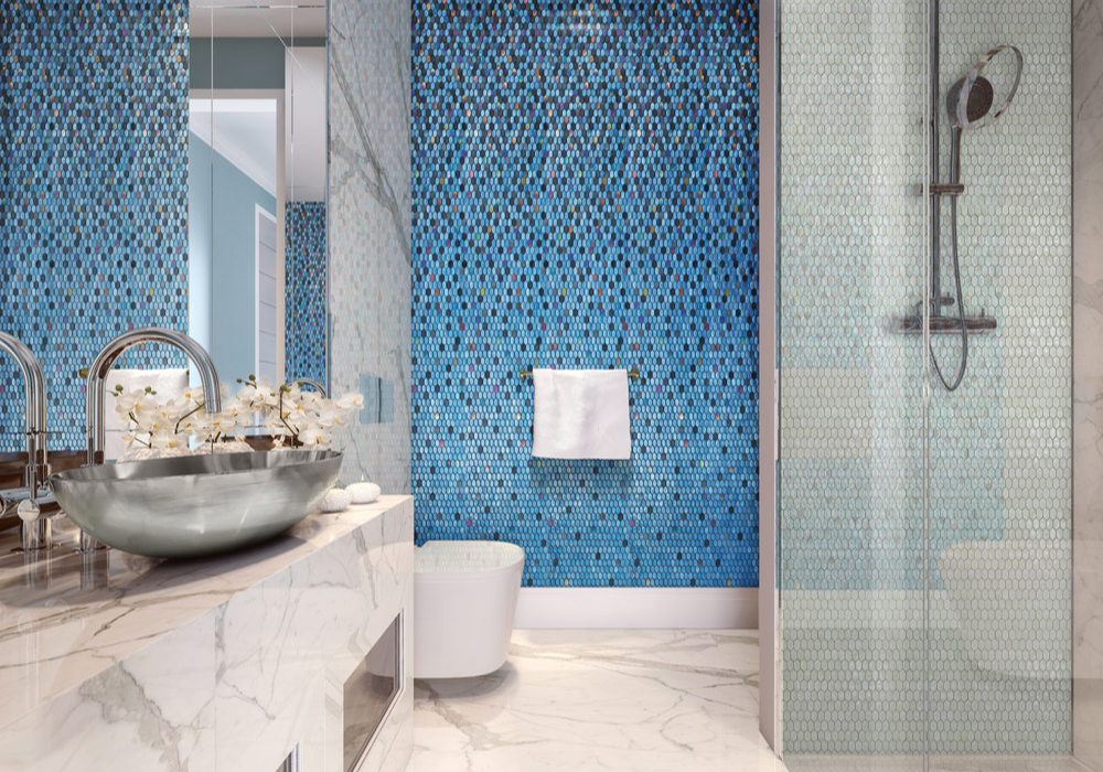 Gạch mosaic dễ dàng vệ sinh