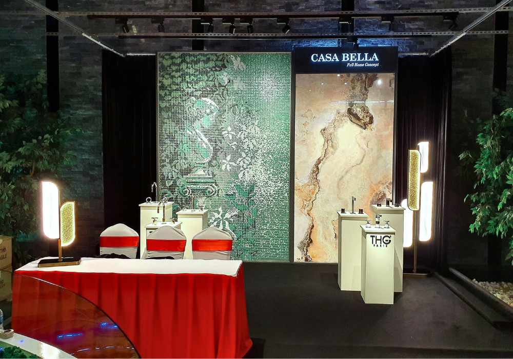 Gian hàng trưng bày của Casa Bella tại sự kiện ra mắt dự án The Sculptura