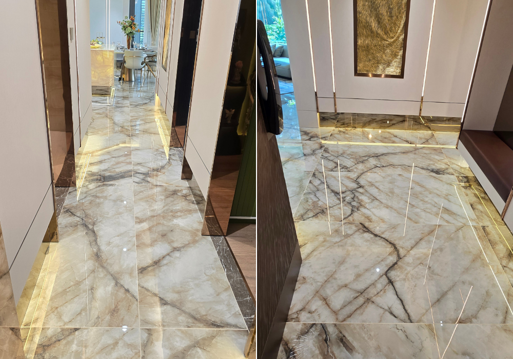 Gạch vân đá marble được sản xuất bằng các công nghệ hiện đại, mang đến vẻ đẹp tinh tế của tự nhiên