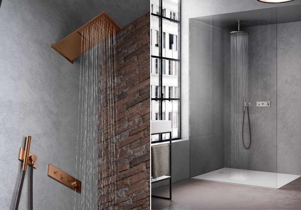 Sen tắm đa dạng thiết kế, màu mạ